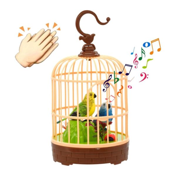 HWD Juguete de jaula de pájaros de inducción activada por_1