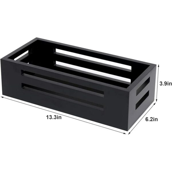 Caja de decoración negra para inodoro cesta de baño de