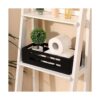 Caja de decoración negra para inodoro cesta de baño de