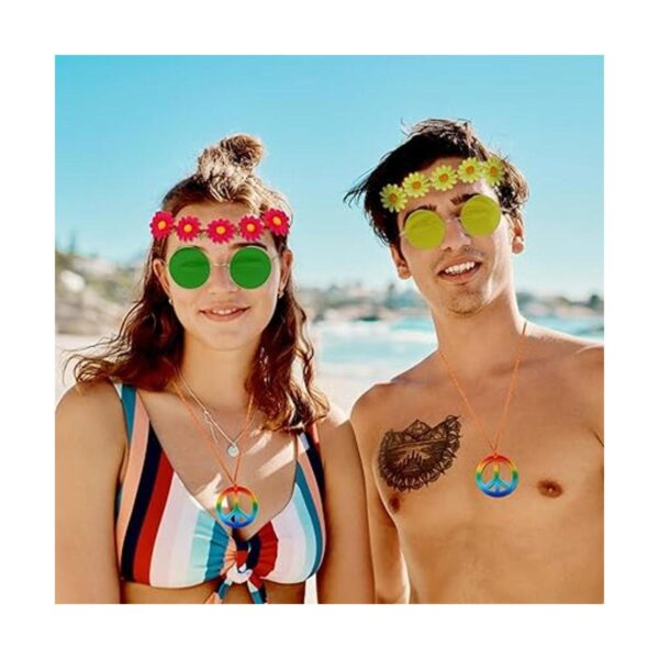 Hippie Accessories 24 Pieces 70s Party Decorations Women_2