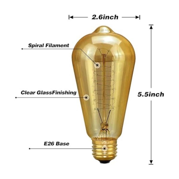 Bombillas Edison ST64 bombilla incandescente de 40 W_2