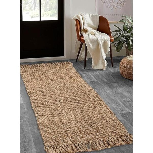 Hausattire Alfombra de yute tejida a mano 2 x 3 pies_4