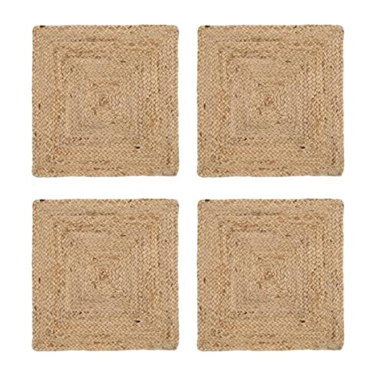 Hausattire Manteles individuales trenzados de yute de 14 x