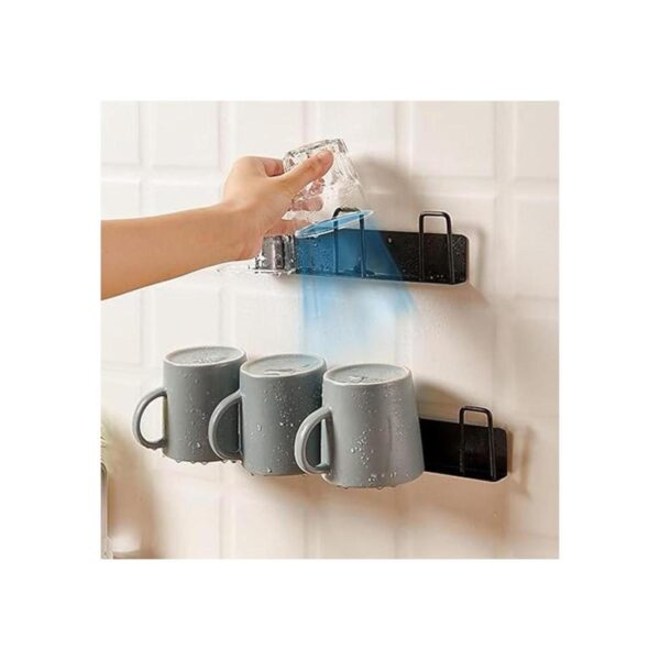 Juego de 2 ganchos tazas de café sin taladrar con 4