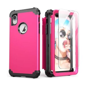 IDweel Funda para iPhone XR con protector de pantalla de_1