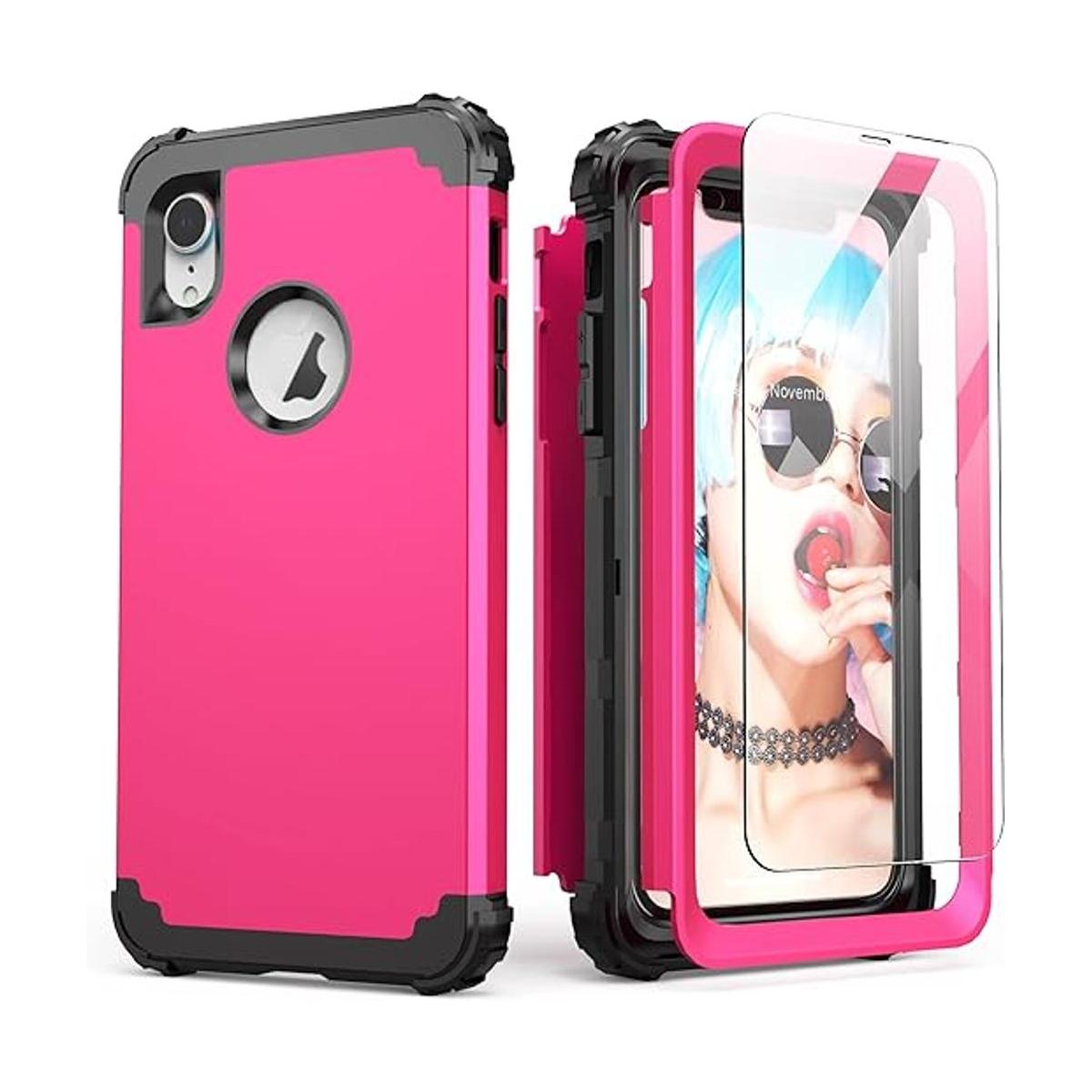 IDweel Funda para iPhone XR con protector de pantalla de