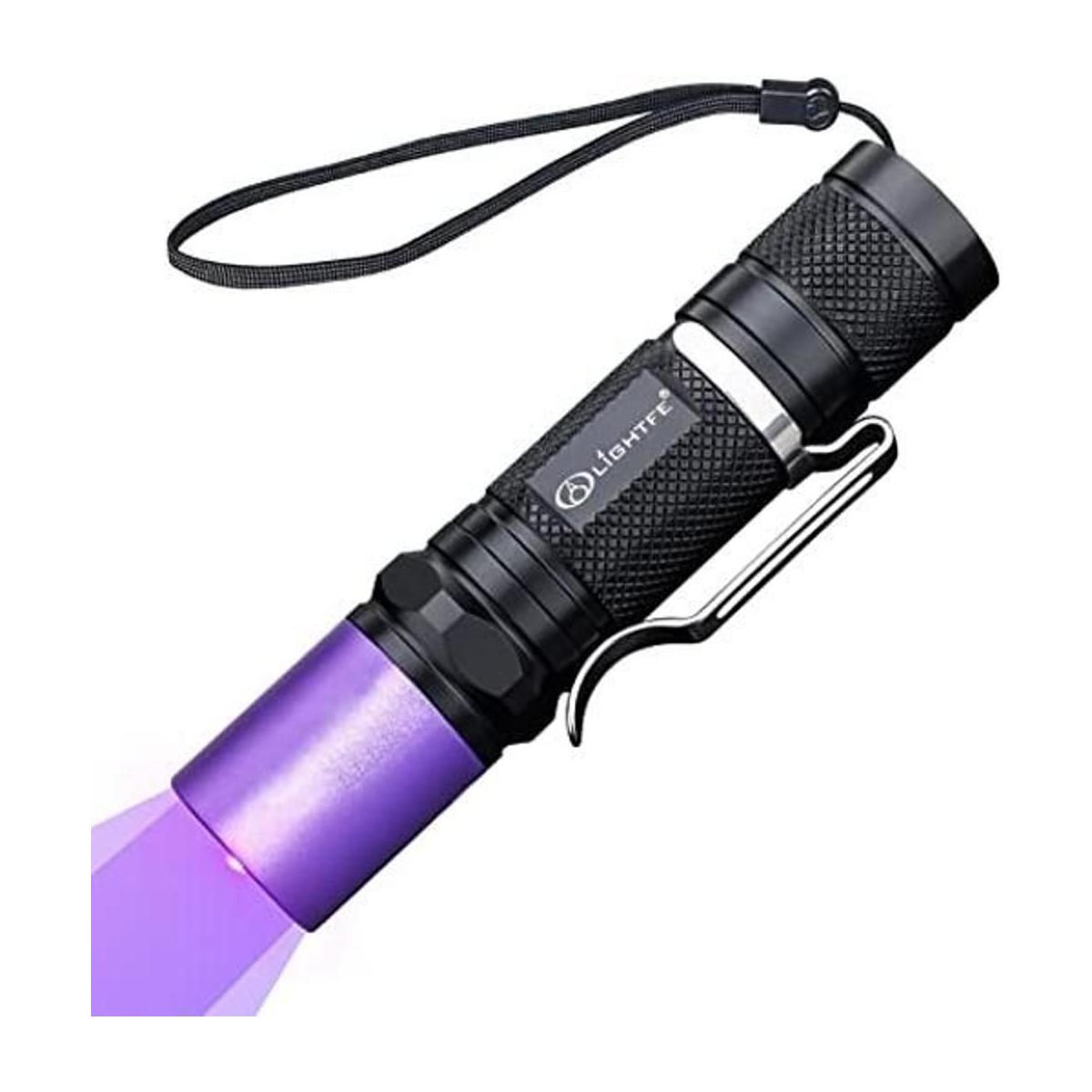 LIGHTFE Linterna UV de luz negra de 365 nm luz negra