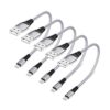 Paquete de 5 cables Lightning cortos 8 pulgadas_1