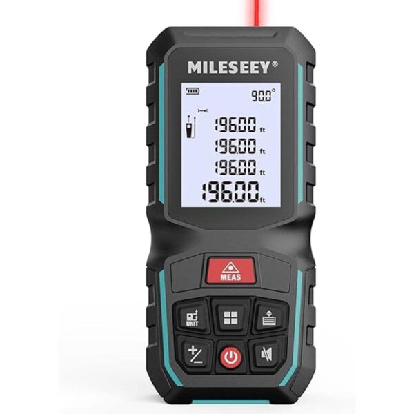 MiLESEEY Cinta métrica láser de 196 pies con sensor de_1