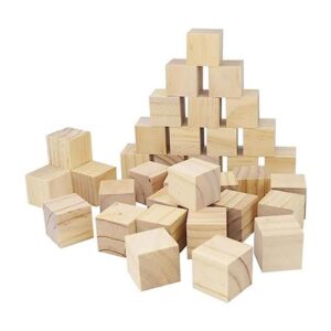 Bloques de madera para manualidades cubos de madera sin