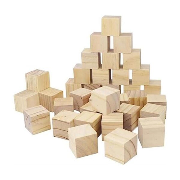 Bloques de madera para manualidades cubos de madera sin
