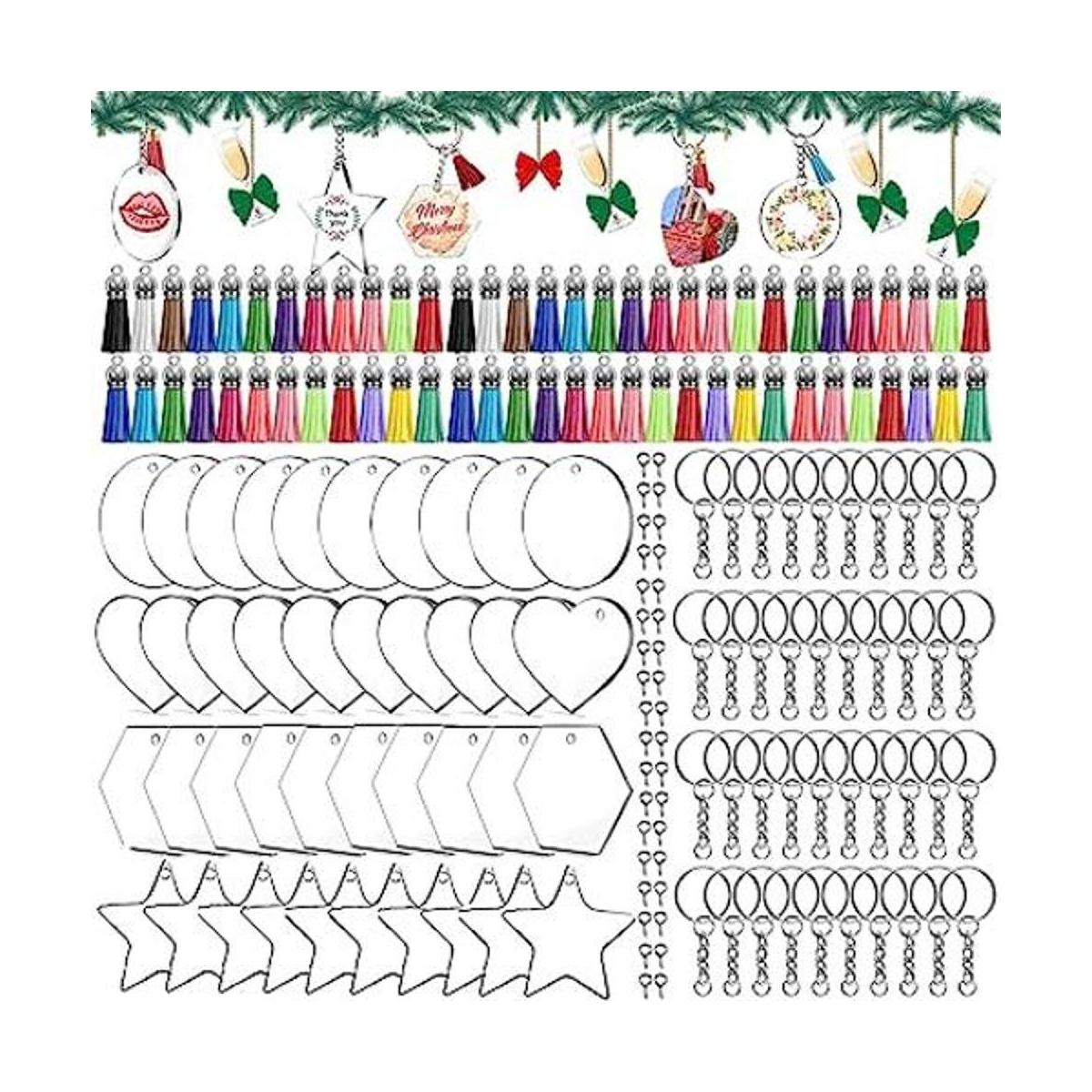 Llavero acrílico de Navidad en blanco llaveros