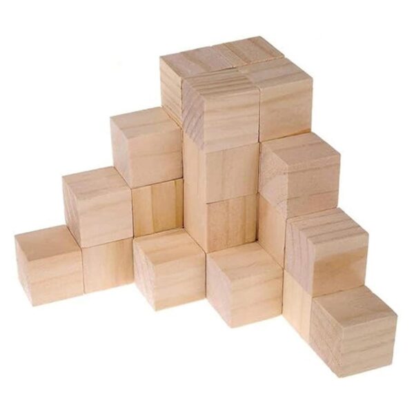 Bloques de madera para manualidades cubos de madera sin
