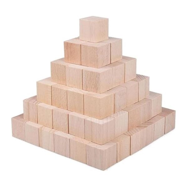 Bloques de madera para manualidades cubos de madera sin