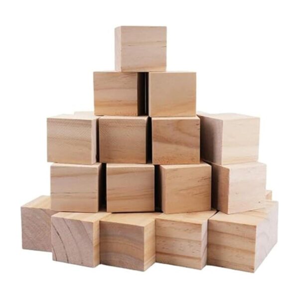 Bloques de madera para manualidades cubos de madera sin