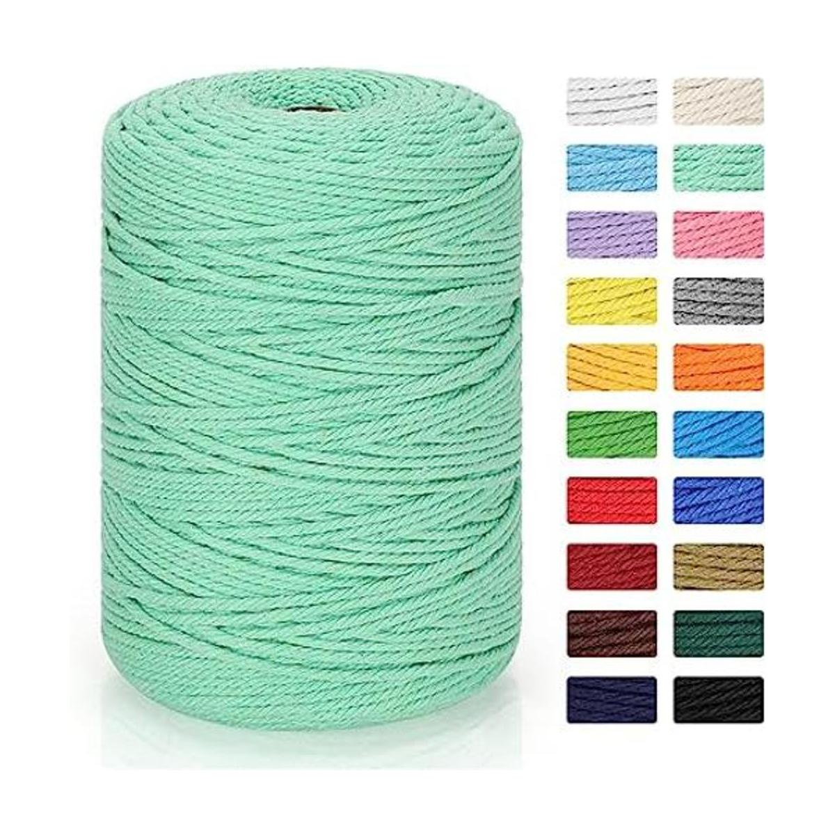 Cordón de macramé de 0.118 in x 328 yardas cuerda de