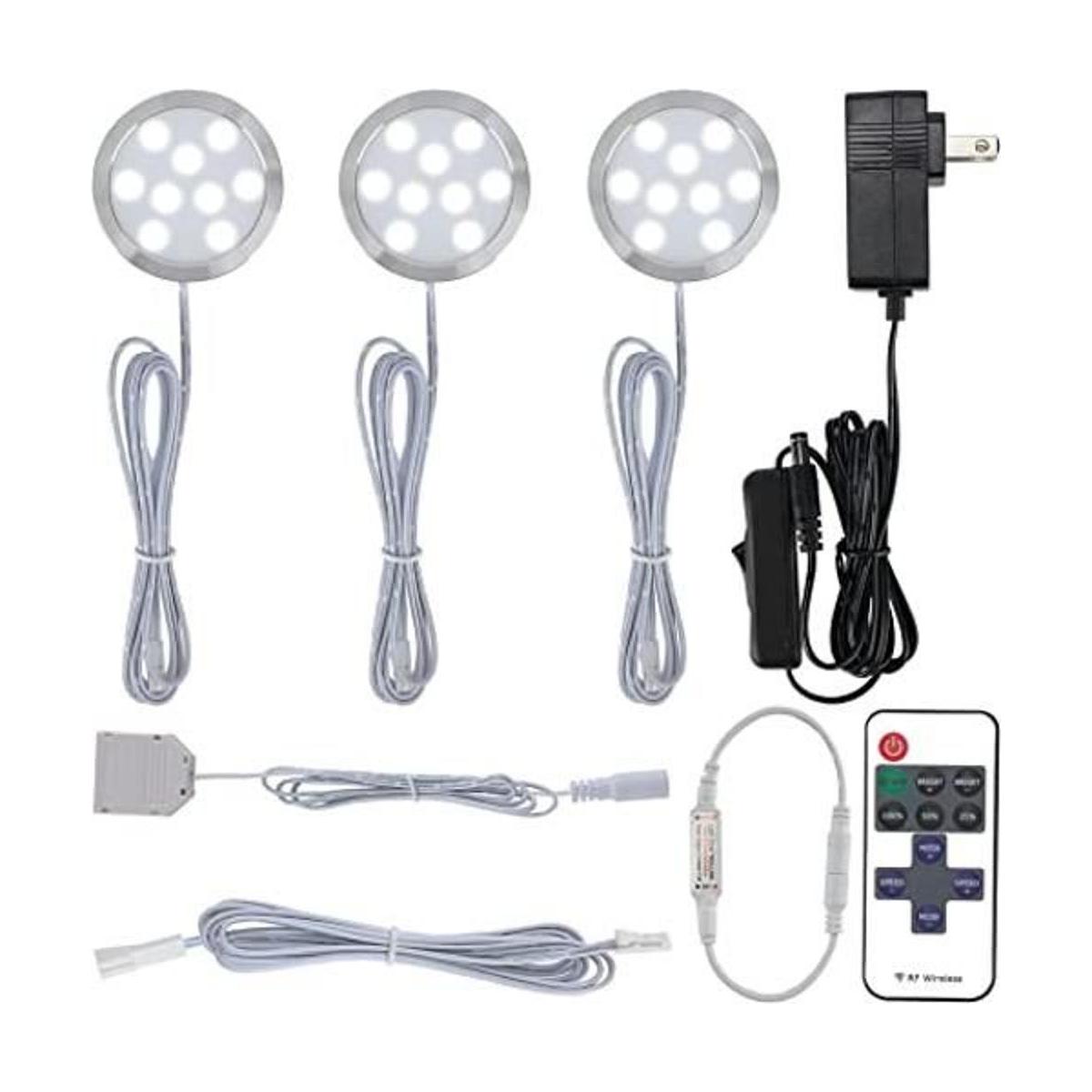 Meigour Kit de iluminación de disco redondo enchufado para