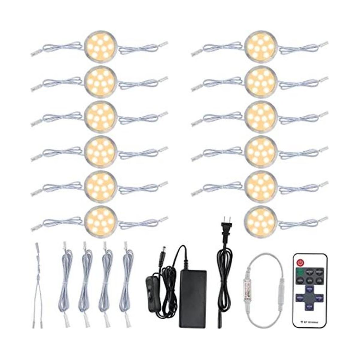 Meigour Curio Kit de luces LED redondas regulables para