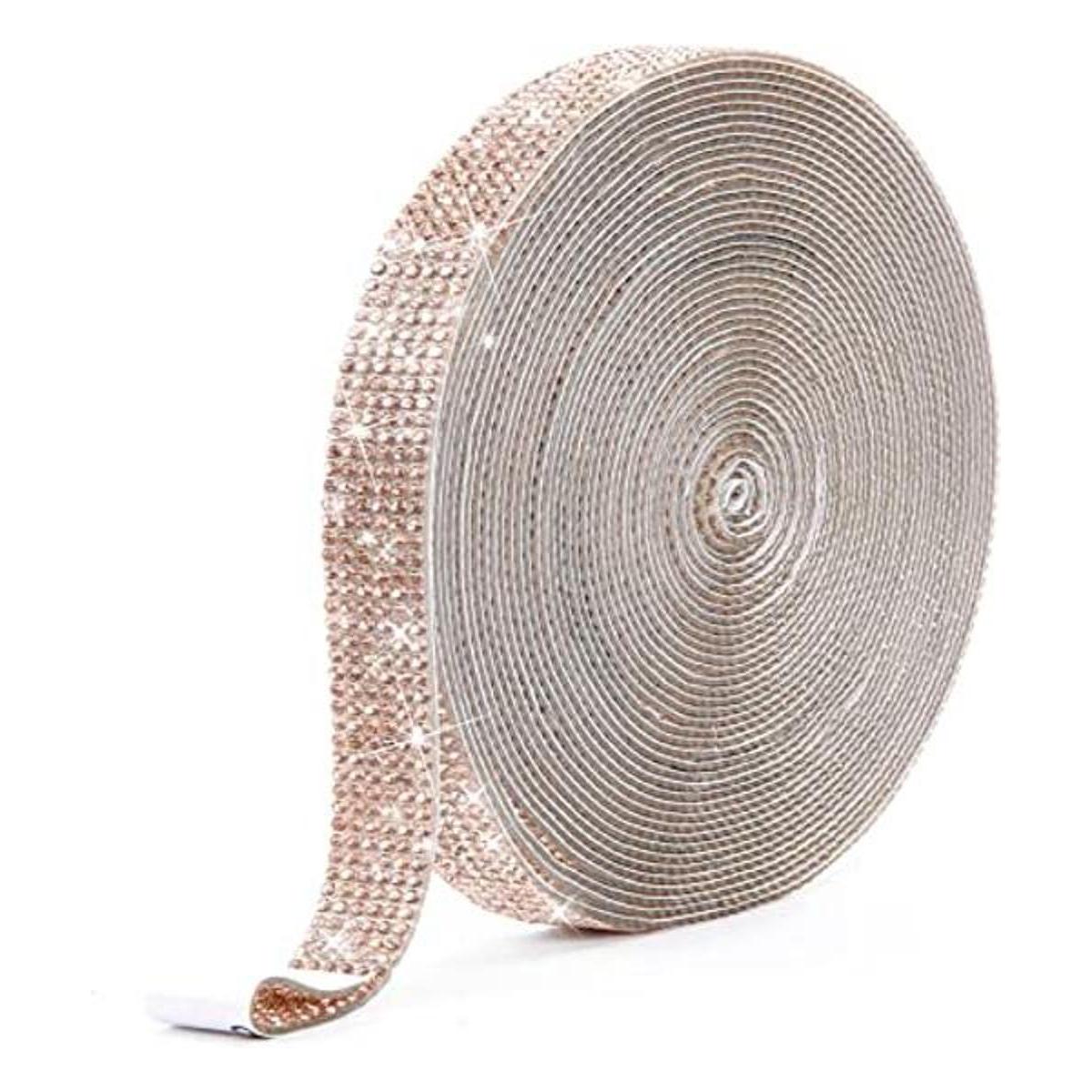 Tiras de diamantes de imitación autoadhesivas de 9 yardas