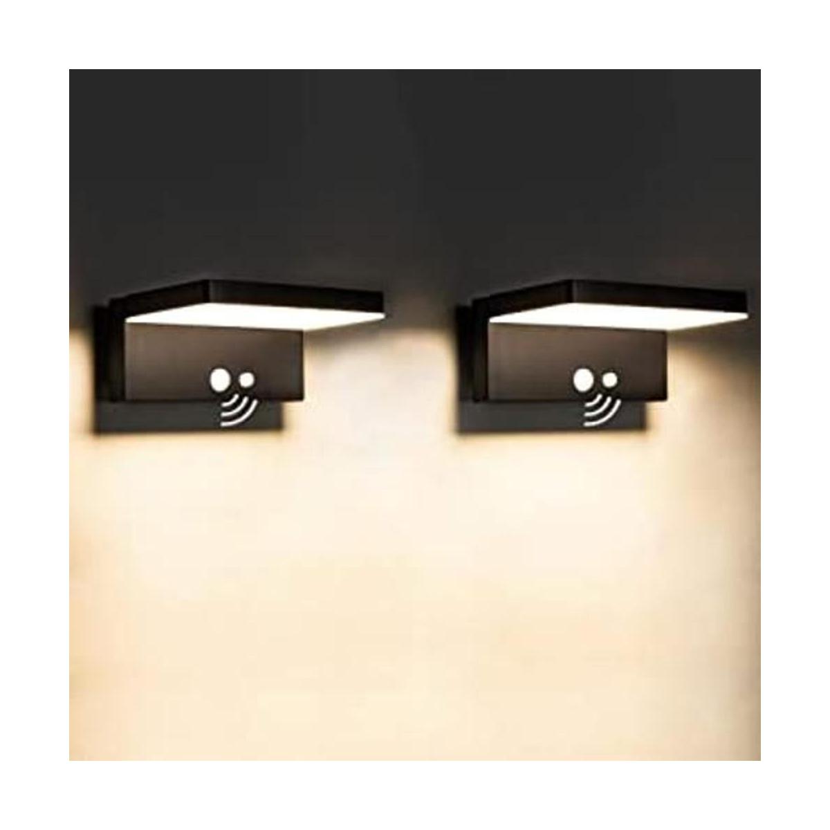 BRIMMEL Luces solares de pared de aluminio para