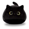 Juguete de peluche de gato negro 3D almohada de gato_1