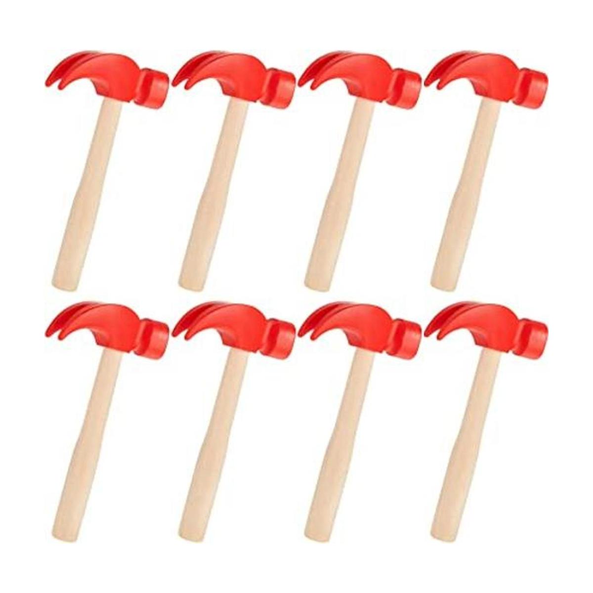 Lewtemi 8 juguetes de martillo de madera martillos de
