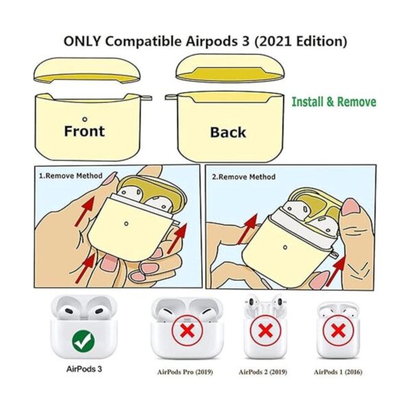 Funda para Airpods de 3 generación diseño de flores de