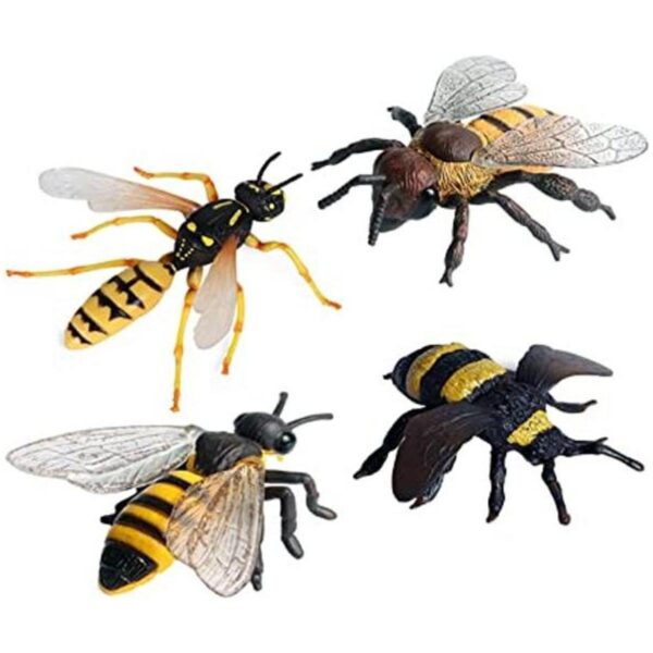 FLORMOON 4 figuras de abeja de abeja de abeja de juguete_1