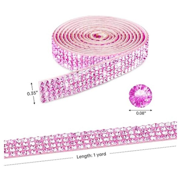 NiArt Cinta autoadhesiva de diamantes de imitación de