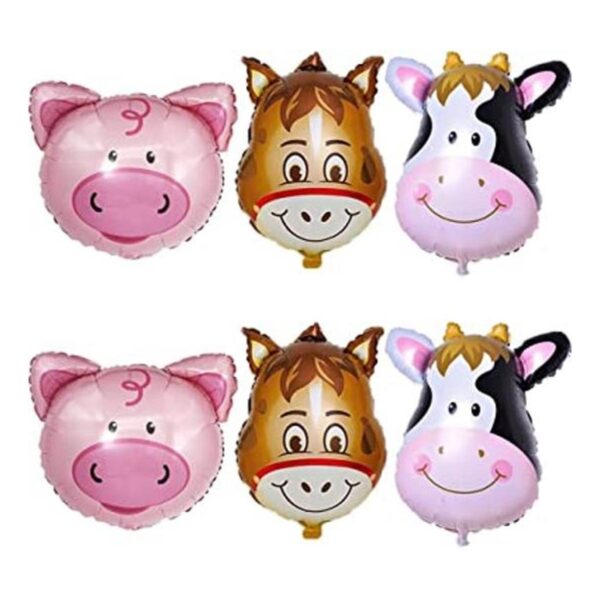 HORUIUS Globos de animales de granja globo de Mylar con_1