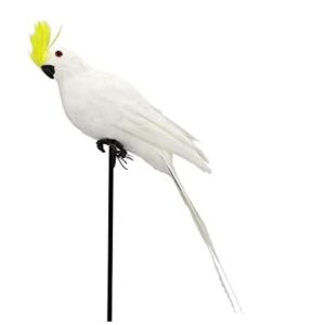 Pájaro artificial de guacamayo de plumas para decoración_1