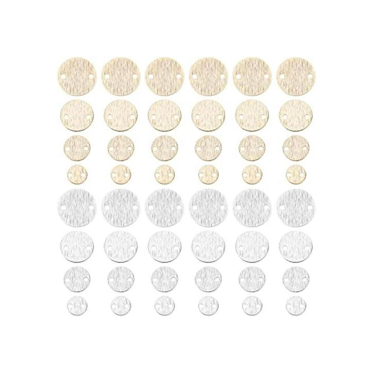 PH PandaHall 80 eslabones redondos planos de oro de 24