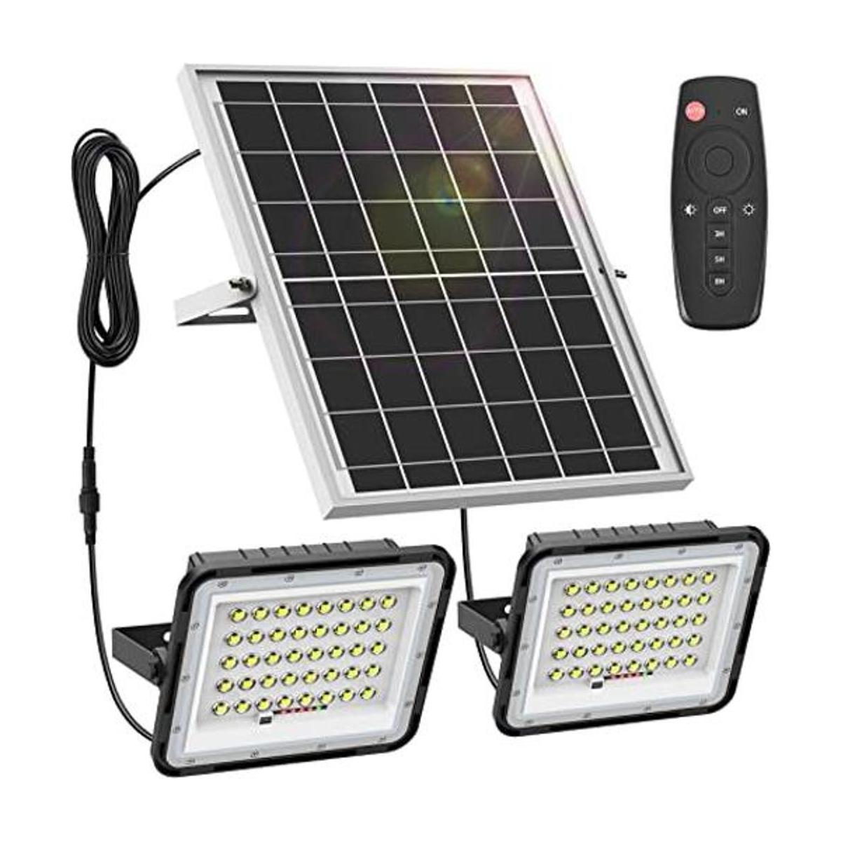 ENGREPO Luz de inundación solar para exteriores