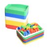 Lnndong Juego de 10 bandejas de plástico de 5 colores_5