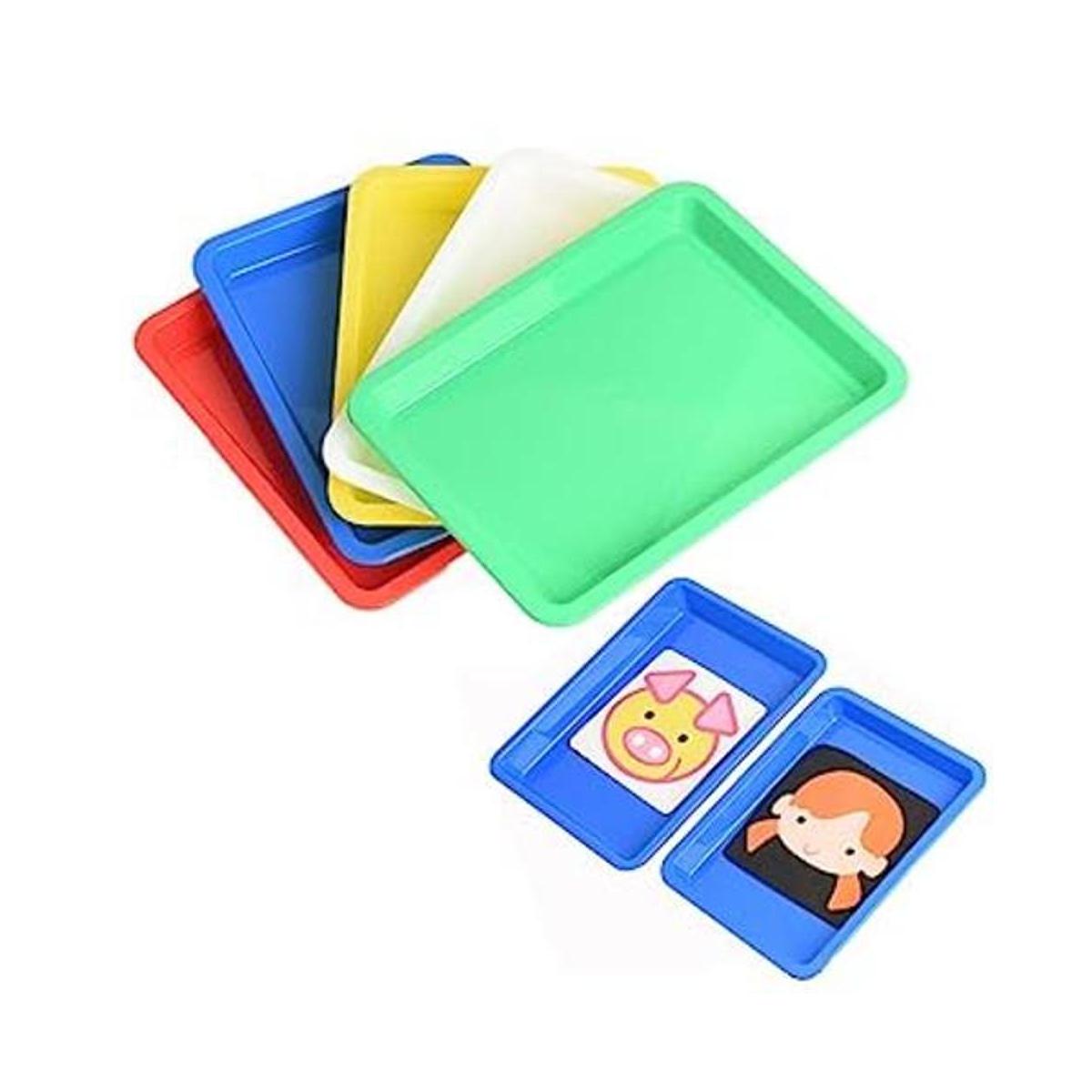 Lnndong Juego de 10 bandejas de plástico de 5 colores