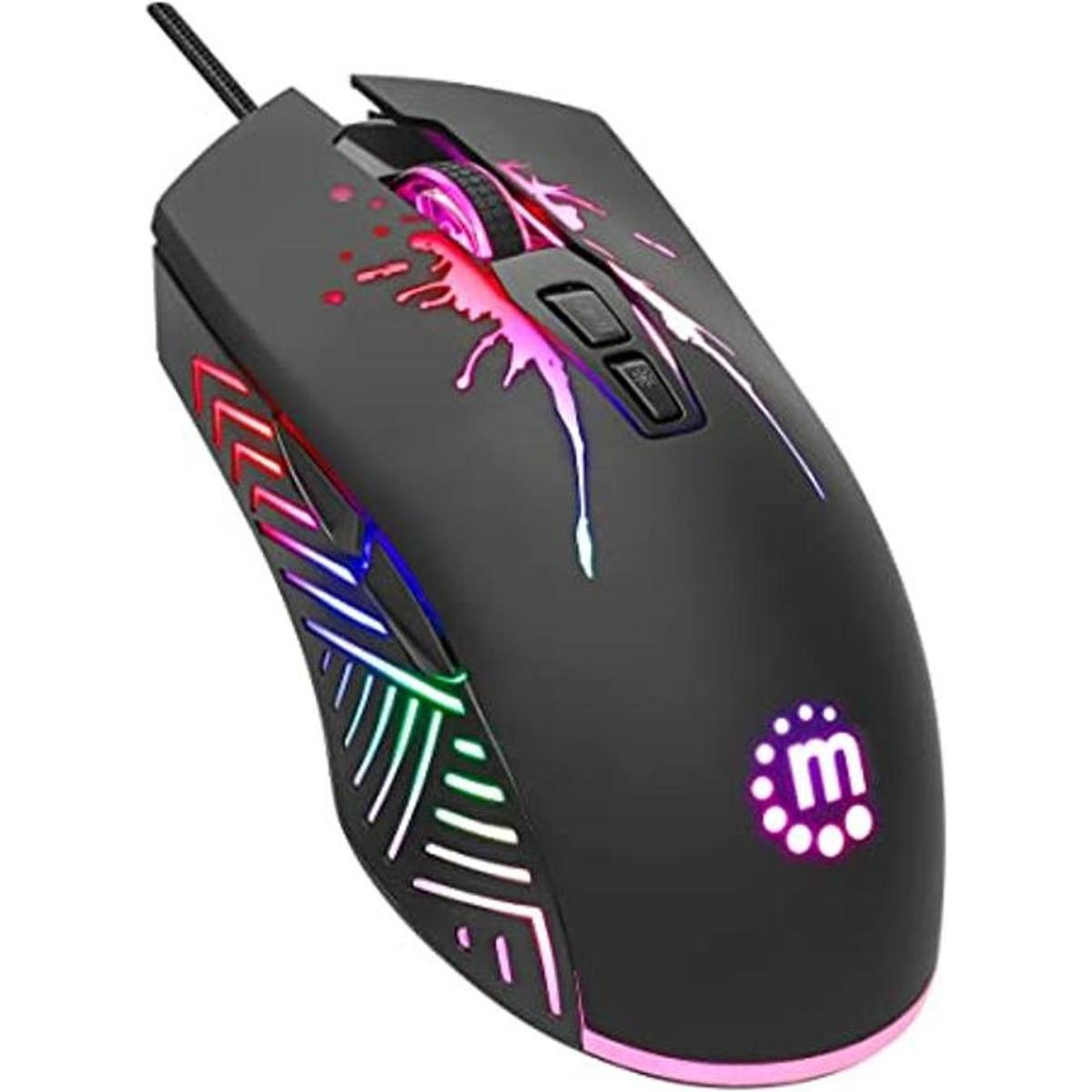 Manhattan Ratón RGB para juegos 7200 DPI ergonómico