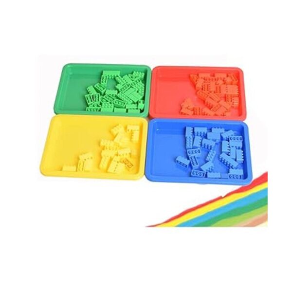 Lnndong Juego de 10 bandejas de plástico de 5 colores_4