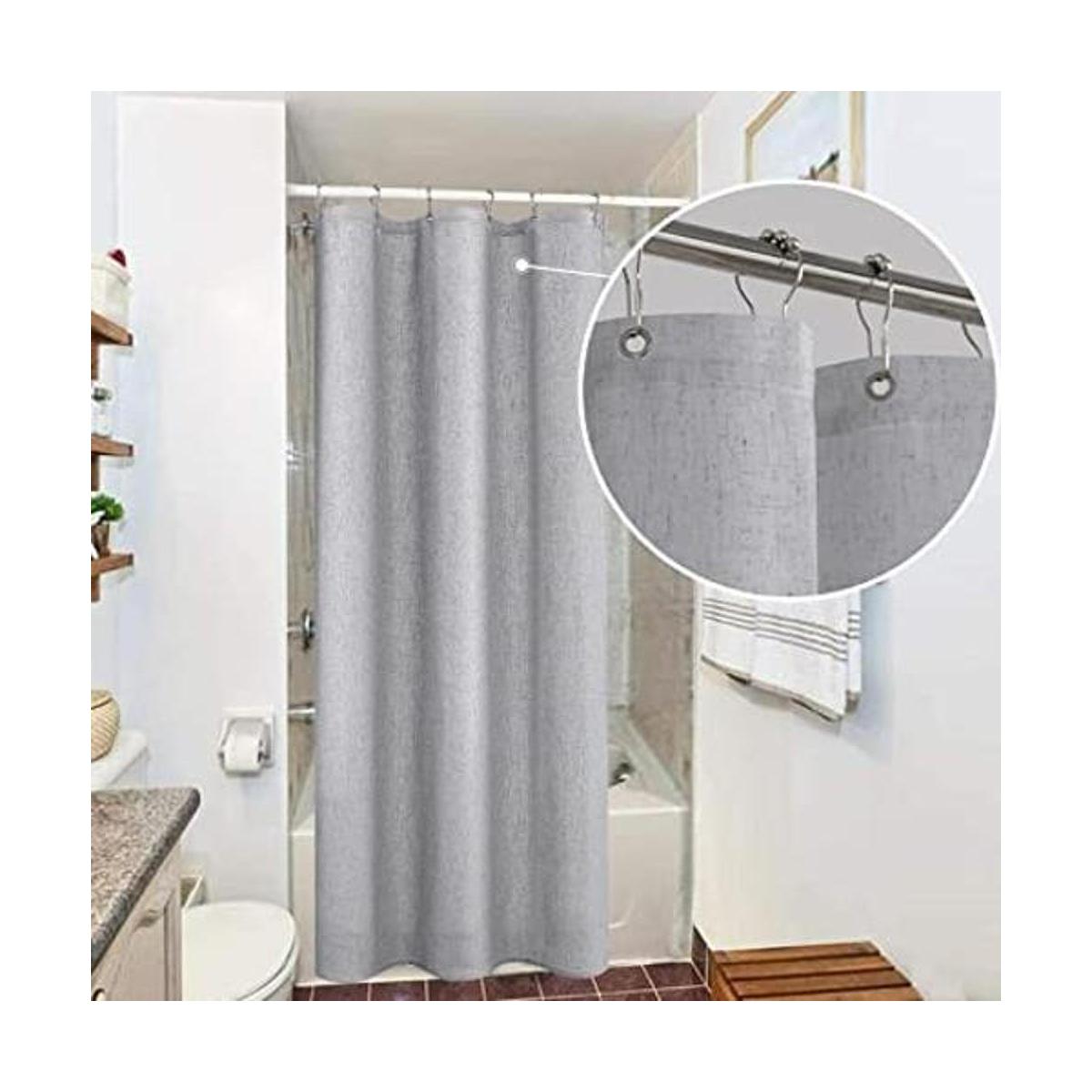 Cortina de ducha gris para niños y niños juego de forro