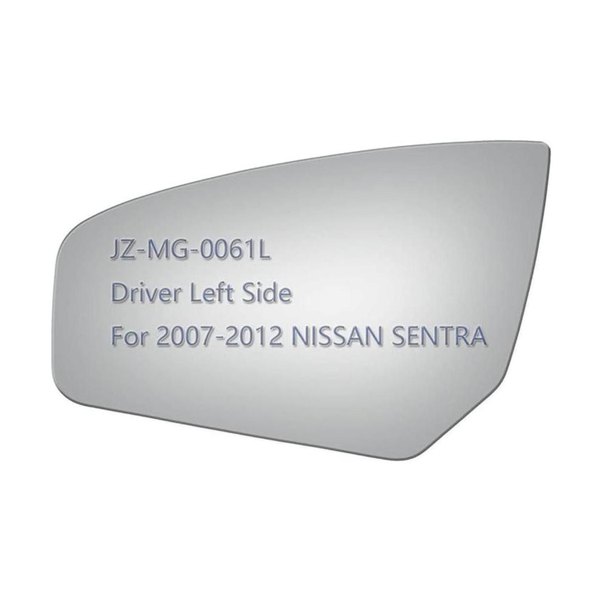 JZSUPER Cristal de espejo lateral para Nissan Sentra 2007