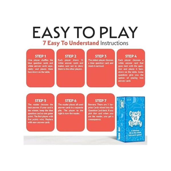 Juego de cartas de fiesta de cartas con realidad para_4