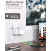 Extensor de salida de pared con puertos USB divisor de_4