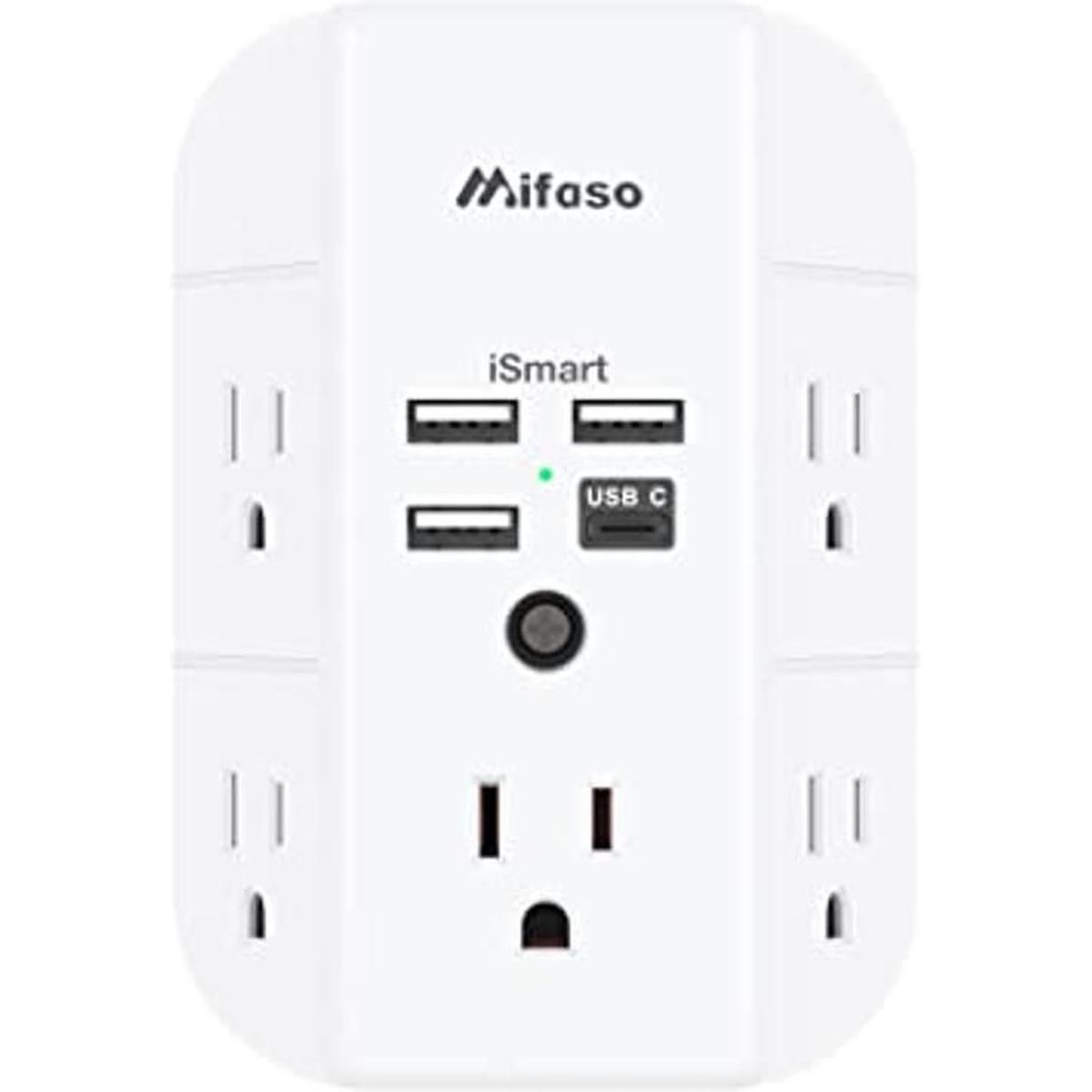 Extensor de salida de pared con puertos USB divisor de