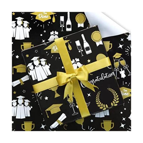 Papeles de regalo de graduación 2022 6 hojas de papel de