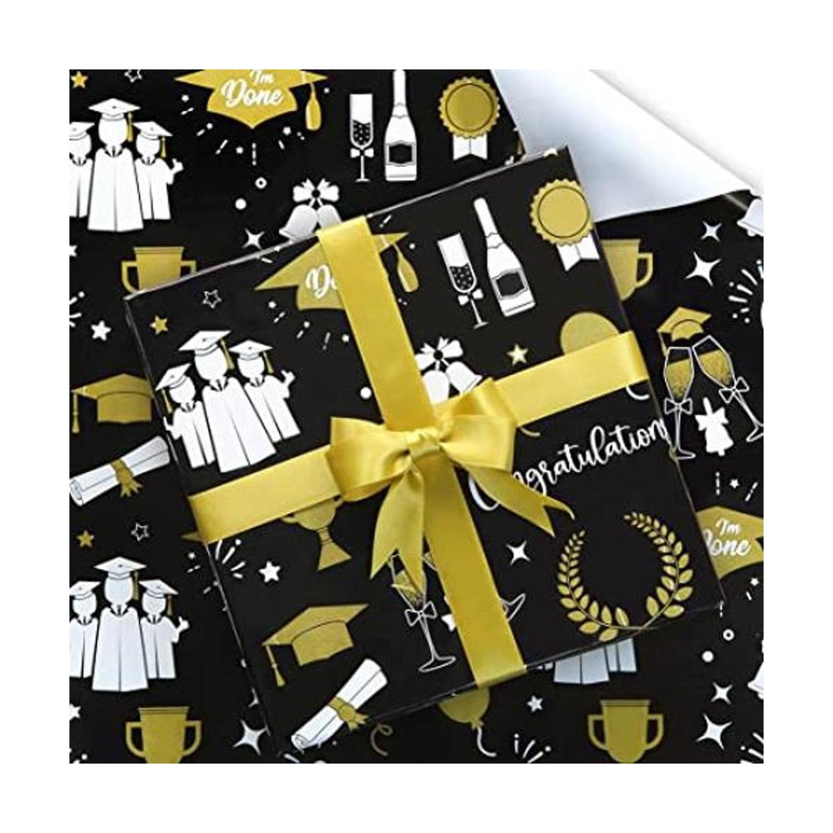 Papeles de regalo de graduación 2022 6 hojas de papel de