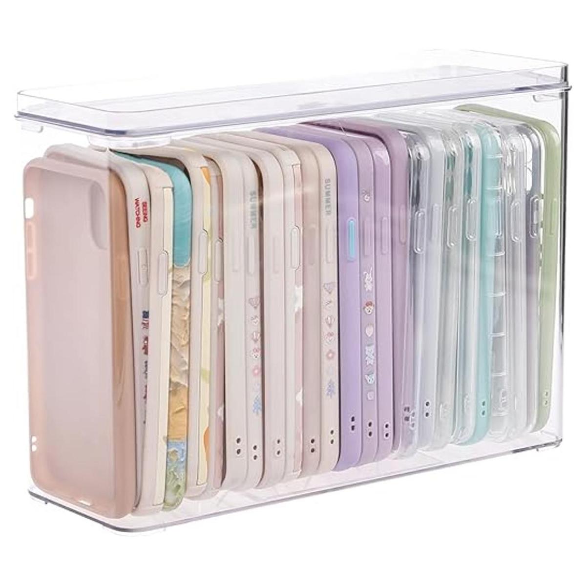 FABROK Organizador de funda de plástico para iPhone caja
