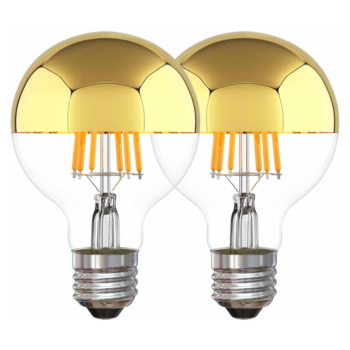 Bombilla de luz media dorada regulable 6 W equivalente a