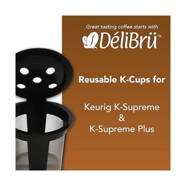DeliBru Tazas K reutilizables para Keurig Supreme y K