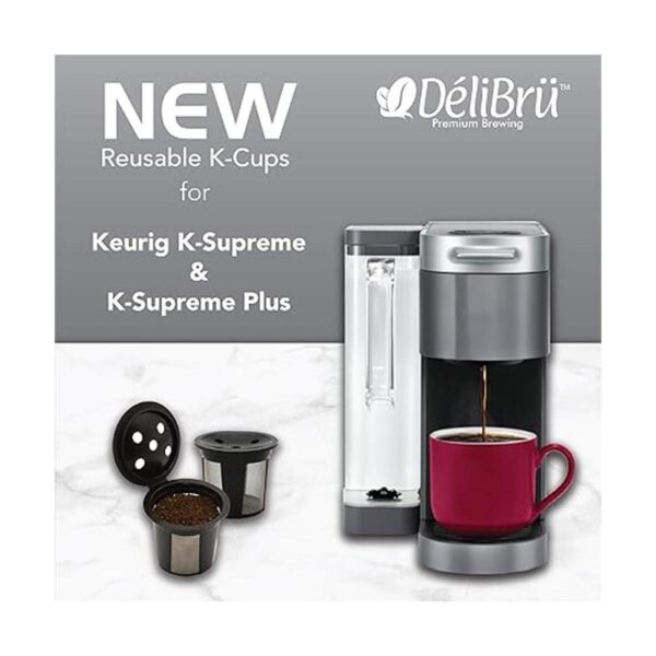 DeliBru Tazas K reutilizables para Keurig Supreme y K