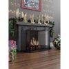 Calidola 3 paneles plegables de acero negro para chimenea
