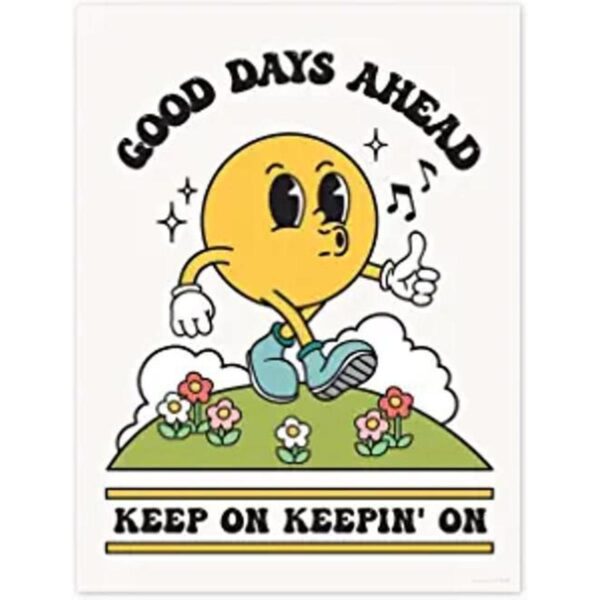 Good Days Ahead Póster retro para pared bonita_1